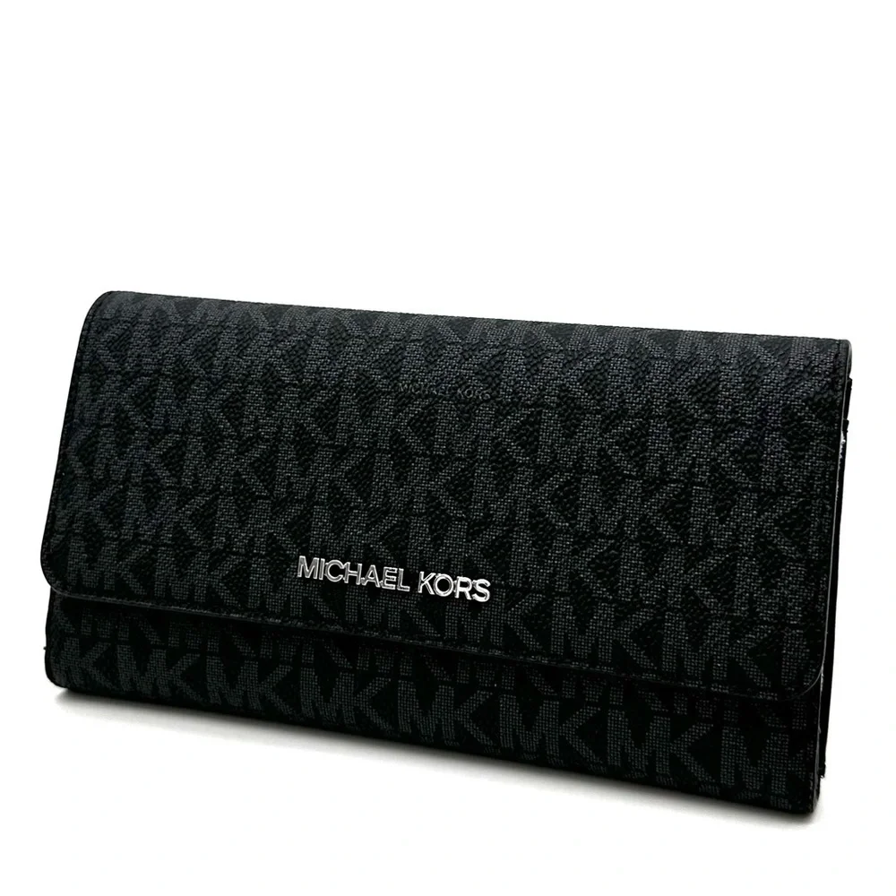 Michael Kors Large Trifold Wallet Black